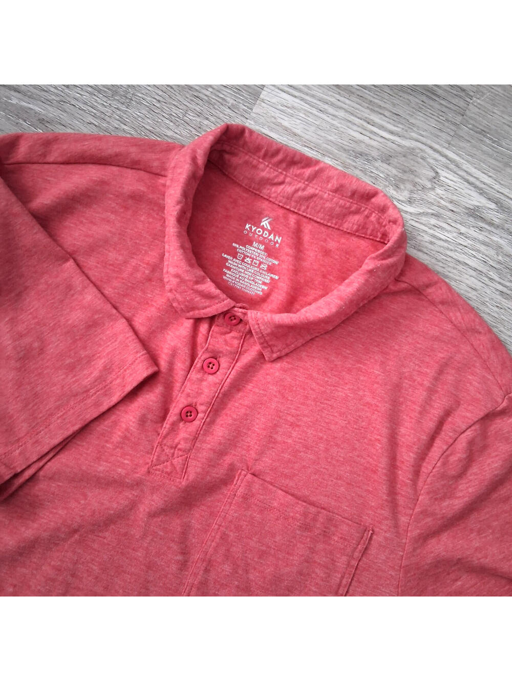 Kyodan Outdoor Men's Medium, Orange Tangerine, Soft Cotton Blend Polo Shirt